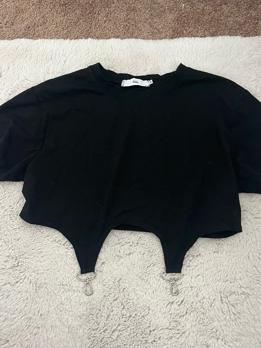 Adika Black Cropped Tee